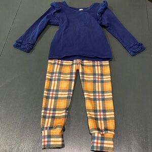 Little Foxies Plaid Cuff Legging - 18-24 months